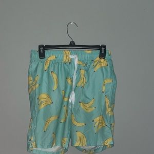 Light Blue Banana Swim Trunks